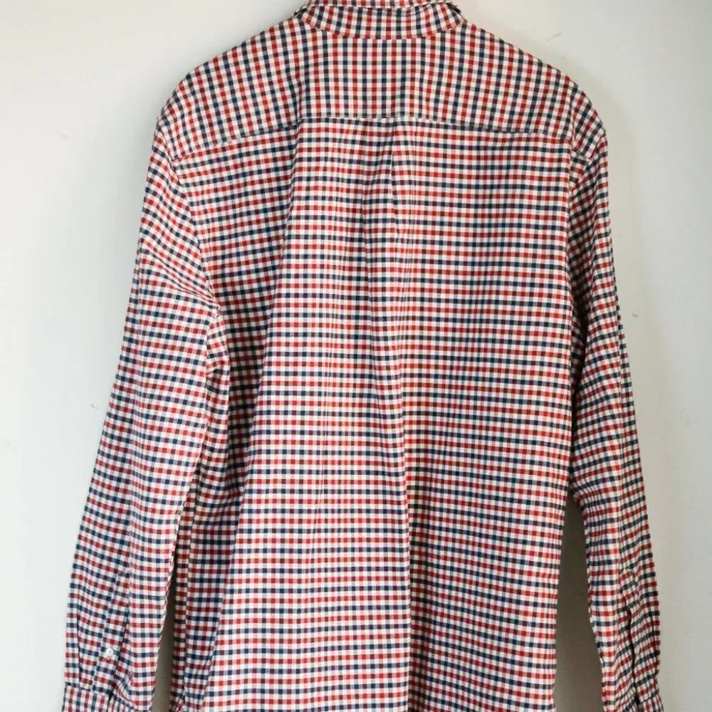 NWOT LEVI's Red Blue Checkered Print Button Up Casual Shirt XXL